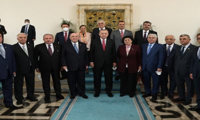 Cumhurbaşkanı Erdoğan, Azerbaycan Millî Meclisi Türkiye Dostluk Grubu heyetini kabul etti