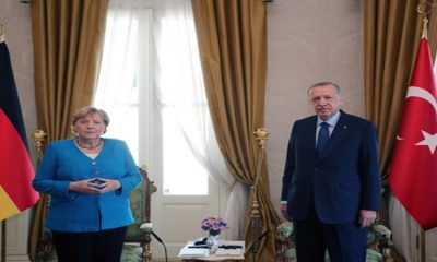 Cumhurbaşkanı Erdoğan, Almanya Şansölyesi Merkel ile görüştü