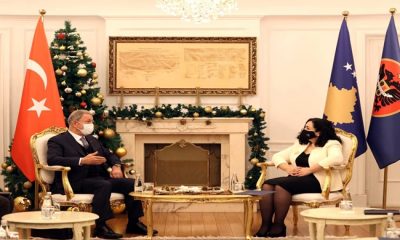 Millî Savunma Bakanı Hulusi Akar, Kosova Cumhurbaşkanı Vjosa Osmani ile Görüştü