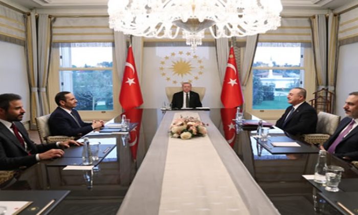 Cumhurbaşkanı Erdoğan, Katar Dışişleri Bakanı Muhammed bin Abdurrahman Al Sani’yi kabul etti
