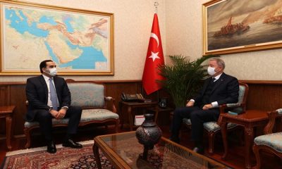 Millî Savunma Bakanı Hulusi Akar, Tacikistan’ın Ankara Büyükelçisi Ashrafjon Gulov’u Kabul Etti