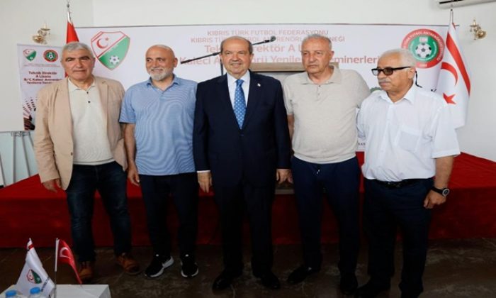 Cumhurbaşkanı Ersin Tatar, Kıbrıs Türk Futbol Antrenörleri Derneği’nin düzenlediği Lisans Antrenörleri Semineri’nin açılışına katıldı