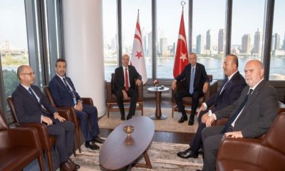 Cumhurbaşkanı Ersin Tatar New York’ta Türkiye Cumhuriyeti Cumhurbaşkanı Recep Tayyip Erdoğan ile bir araya geldi