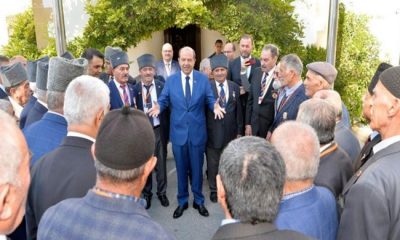 Cumhurbaşkanı Ersin Tatar, Van Vali Yardımcısı Murat Yayabaşı ve Van’dan gelen Kıbrıs gazilerini kabul etti